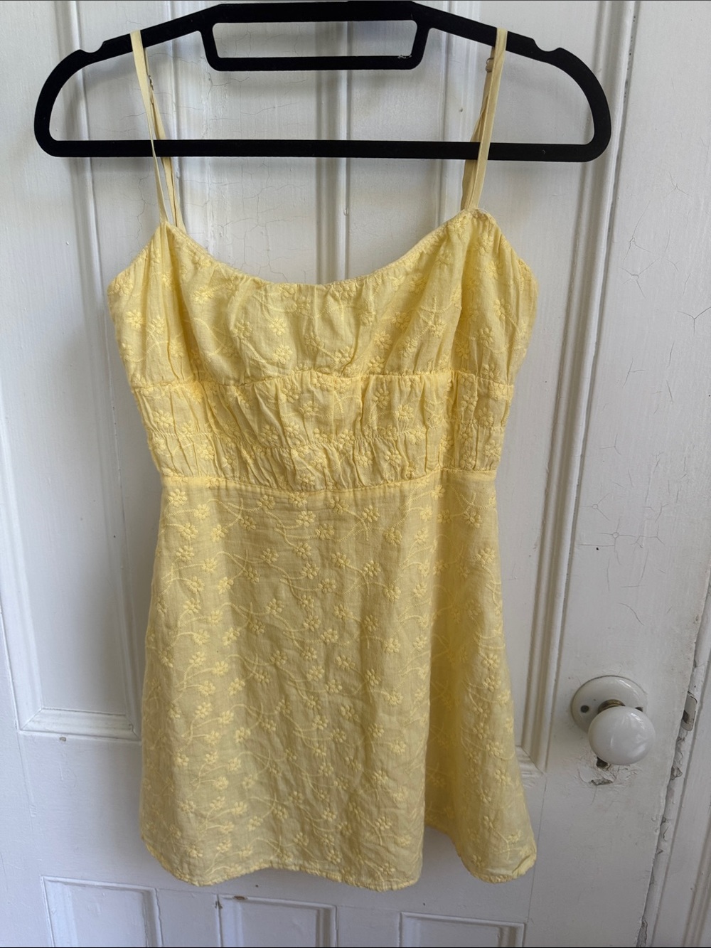 Princess Polly Yellow Embroidered Mini Dress